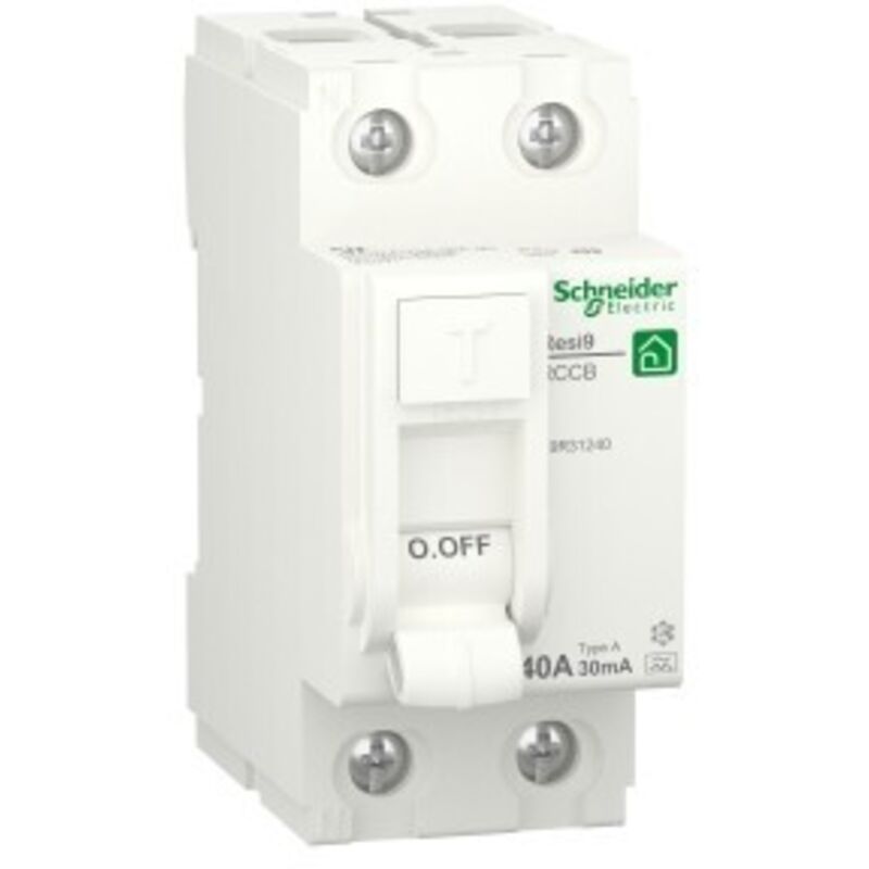 foto del prodotto interruttore differenziale resi9 rccb 2p 40a 30ma a schneider cod. r9r31240 