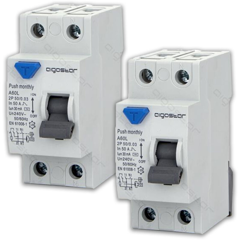 immagine 0 del prodotto interruttore differenziale salvavita 50a 2p 30ma 240v 2 pezzi