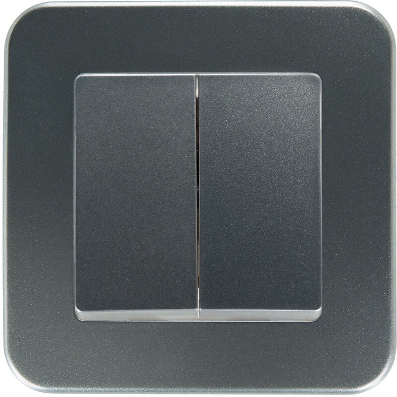 foto del prodotto interruttore doppio commutatore classic argento
