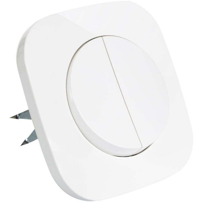 foto del prodotto interruttore doppio commutatore classic round bianco