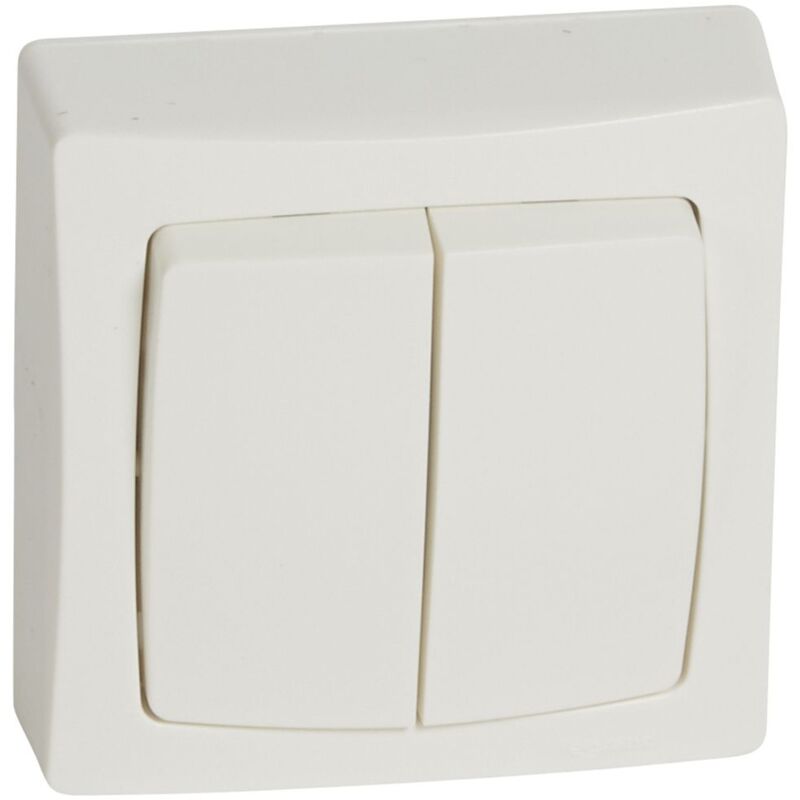 foto del prodotto interruttore doppio oteo 10a monoblocco bianco son 086020 legrand