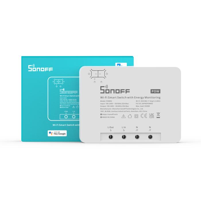 foto del prodotto interruttore e contatore monofase wifi compatibile alexa google pow r3
