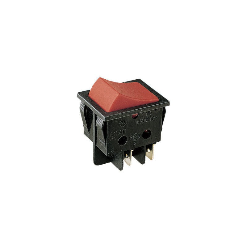 foto del prodotto interruttore electro dh 11.405.p n pulsante bipolare 16a 250v faston colore nero 8430552016723