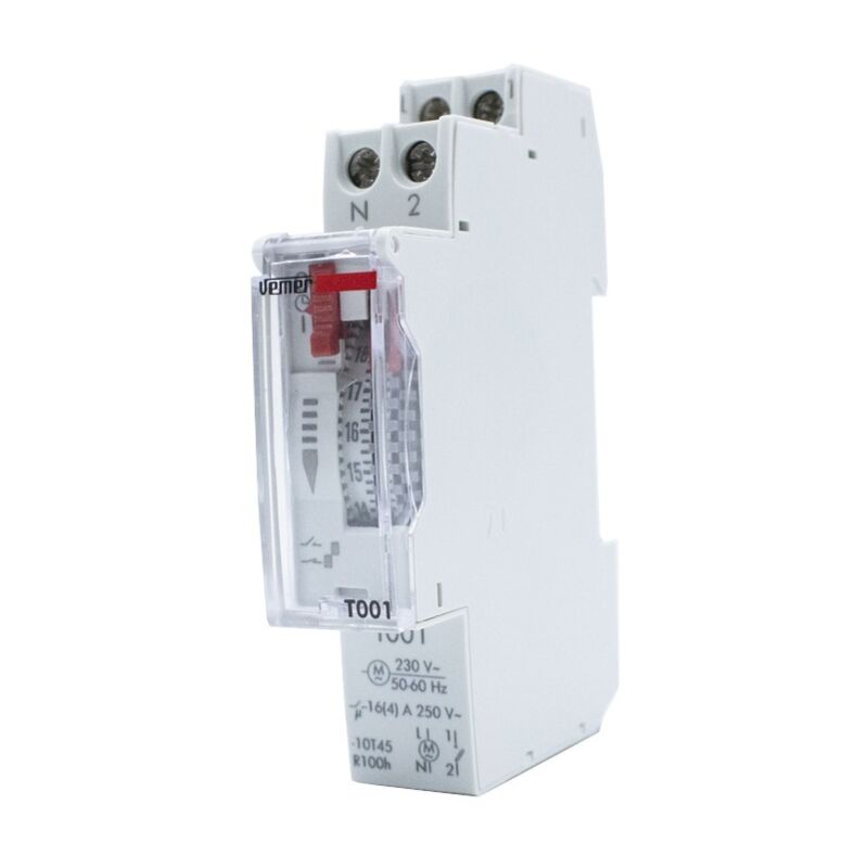 foto del prodotto interruttore elettromeccanico giornaliero vemer t001 1 modulo ve786900