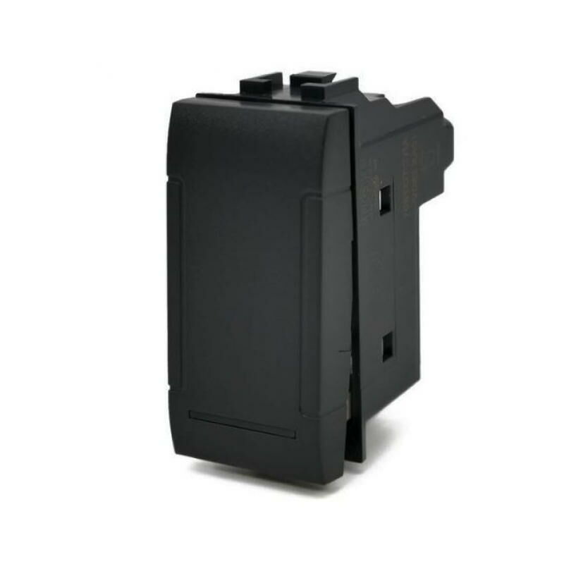 foto del prodotto interruttore gem compatibile con vimar plana 14000 16a nero 601n