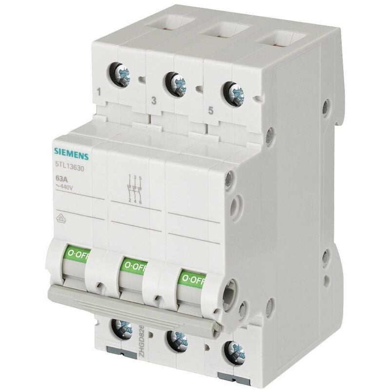 foto del prodotto interruttore grigio 63 a 3 na siemens 5tl13630