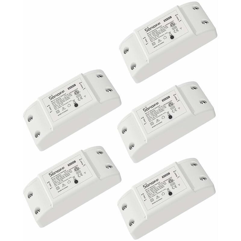 foto del prodotto interruttore intelligente wifi basic r2, compatibile con alexa google home, telecomando, controllo vocale, funzione temporizzata, non richiede hub