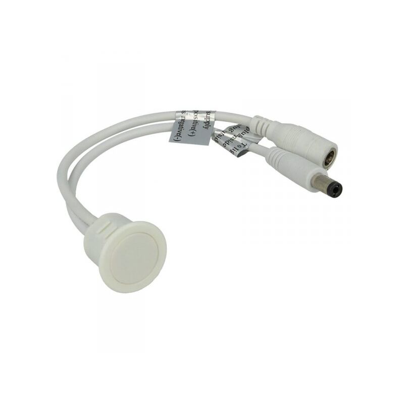 foto del prodotto interruttore led dimmer touch da incasso bianco 12v 24v 4a con cavo dc jack 5.5x2.1mm