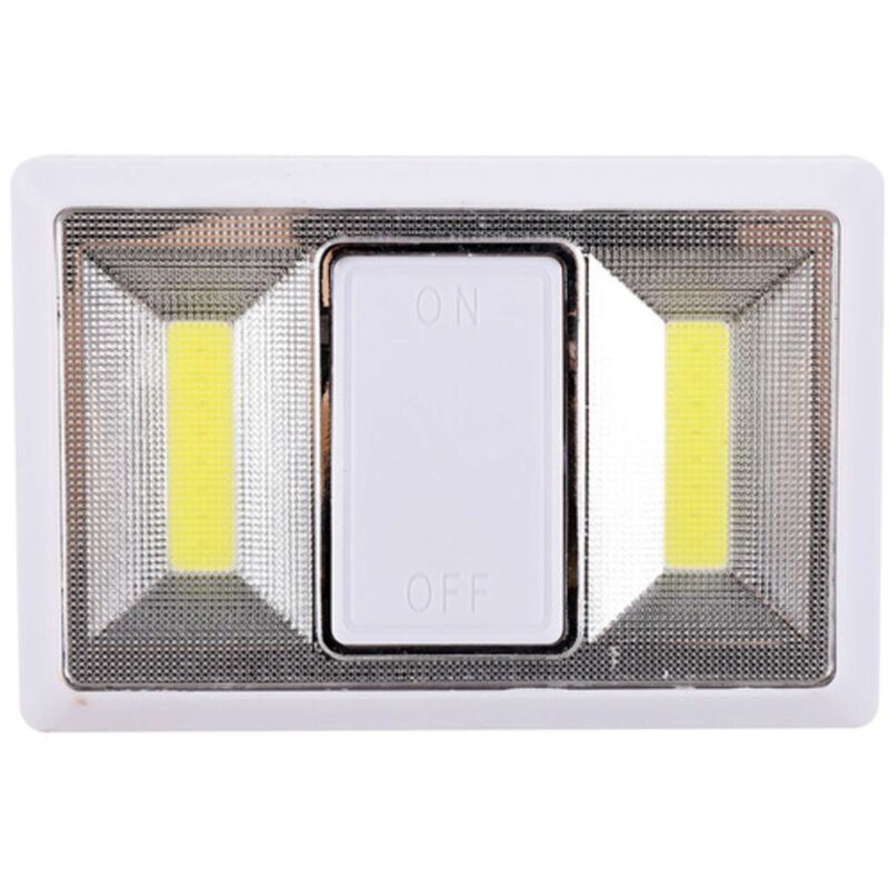 foto del prodotto interruttore luminoso a pile bianco