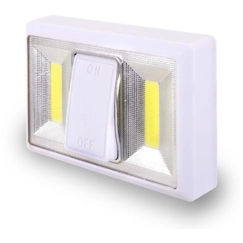 foto del prodotto interruttore luminoso a pile velamp colore bianco, 200x20x152 mm