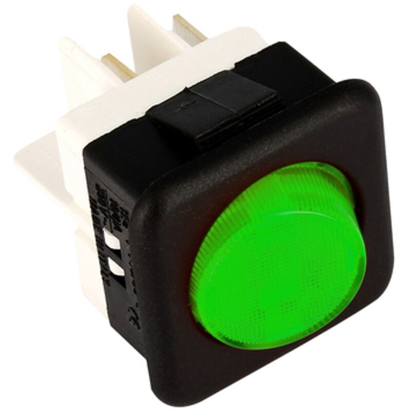 foto del prodotto interruttore luminoso tasto tondo 0 1 verde 22x26 bipolare 16a compatibile saeco