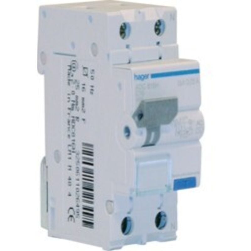 foto del prodotto interruttore magnetotermico 1pn 30ma ac 20a 4.5ka c 2m hager cod. adc820h 