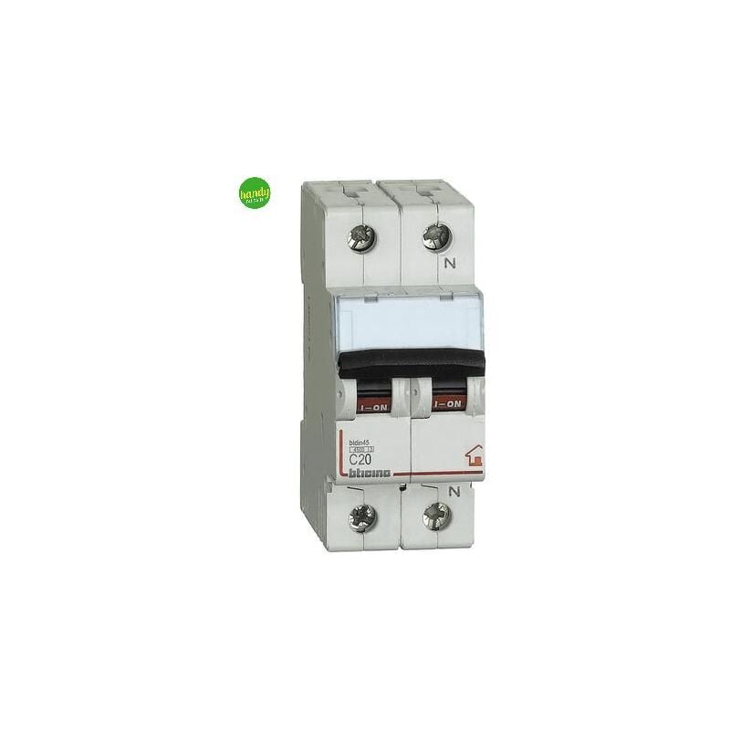 foto del prodotto interruttore magnetotermico 20a bticino 2 moduli interruzione icn 4,5 ka
