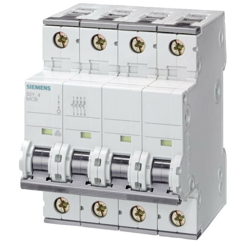 foto del prodotto interruttore magnetotermico 4 poli 10ka 50a curva c siemens 5sy44507