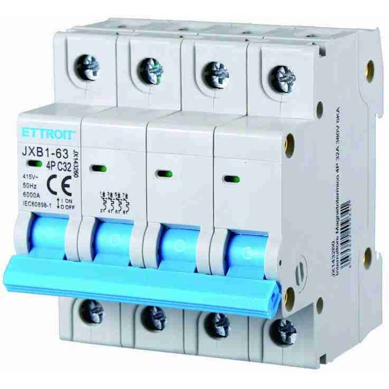 foto del prodotto interruttore magnetotermico 4p 32a 380v 6ka jx143260 - ettroit