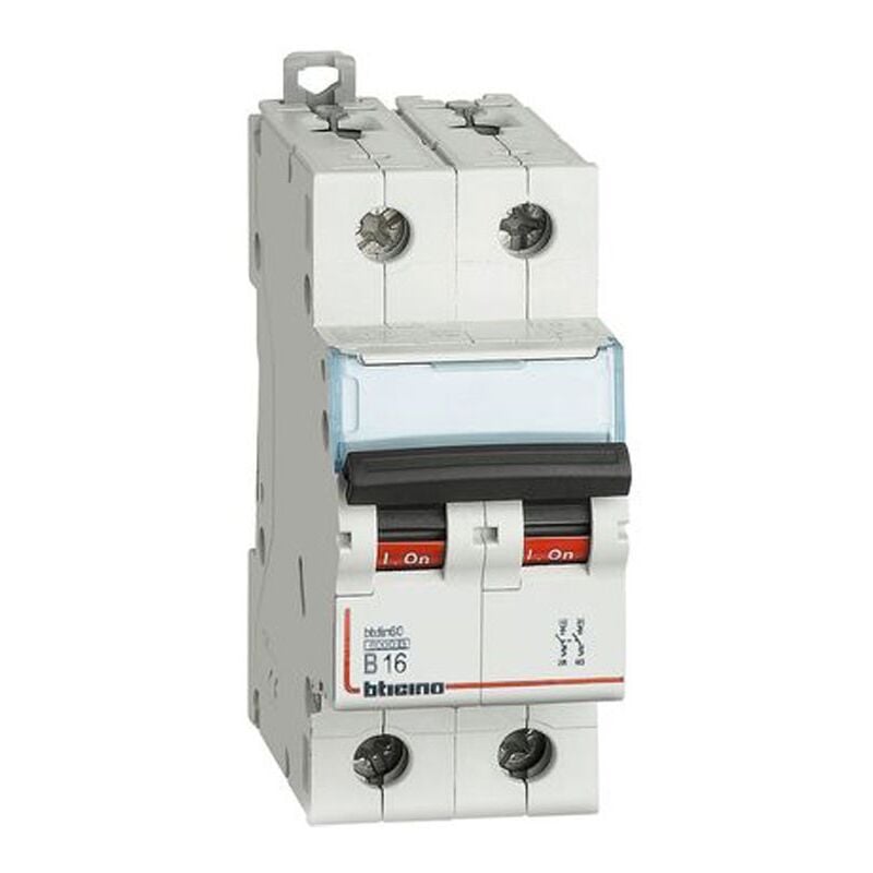 foto del prodotto interruttore magnetotermico bticino 2p 16a 6ka 400vac curva b 2m fn82b16