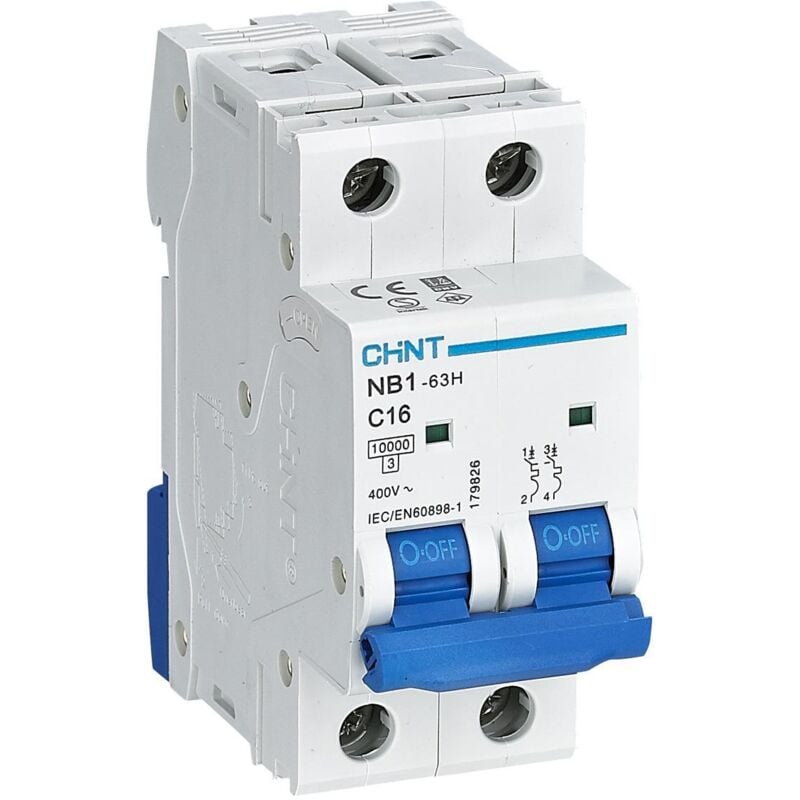foto del prodotto interruttore magnetotermico chint nb1 63h c32 2p 32a curva c 179831
