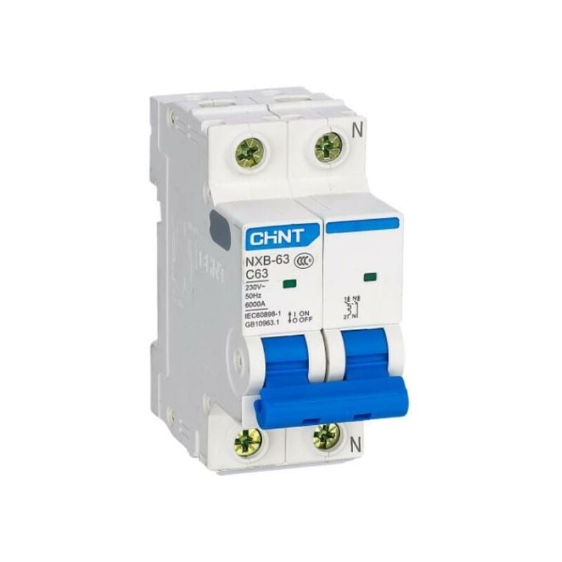 foto del prodotto interruttore magnetotermico chint nxb 63s c6 1p n 6a 4,5ka curva c 296747