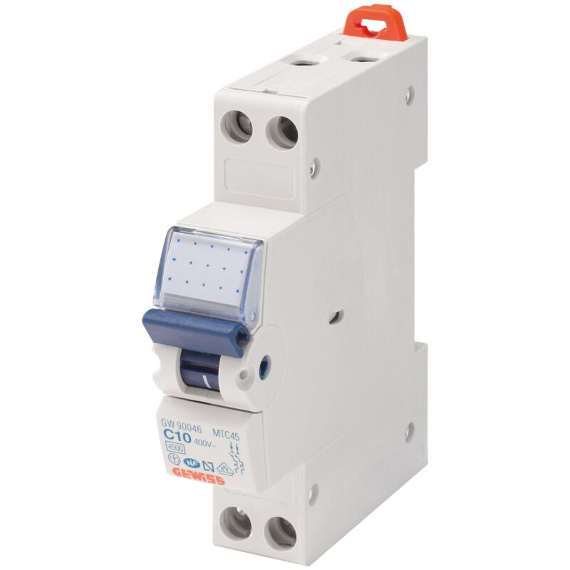 foto del prodotto interruttore magnetotermico compatto 1p n c20 4,5ka 1m gewiss cod. gw90028 