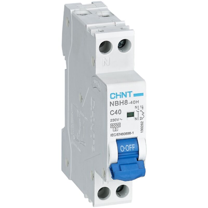 foto del prodotto interruttore magnetotermico compatto chint 1p n 1 modulo 40a 6ka - 190262