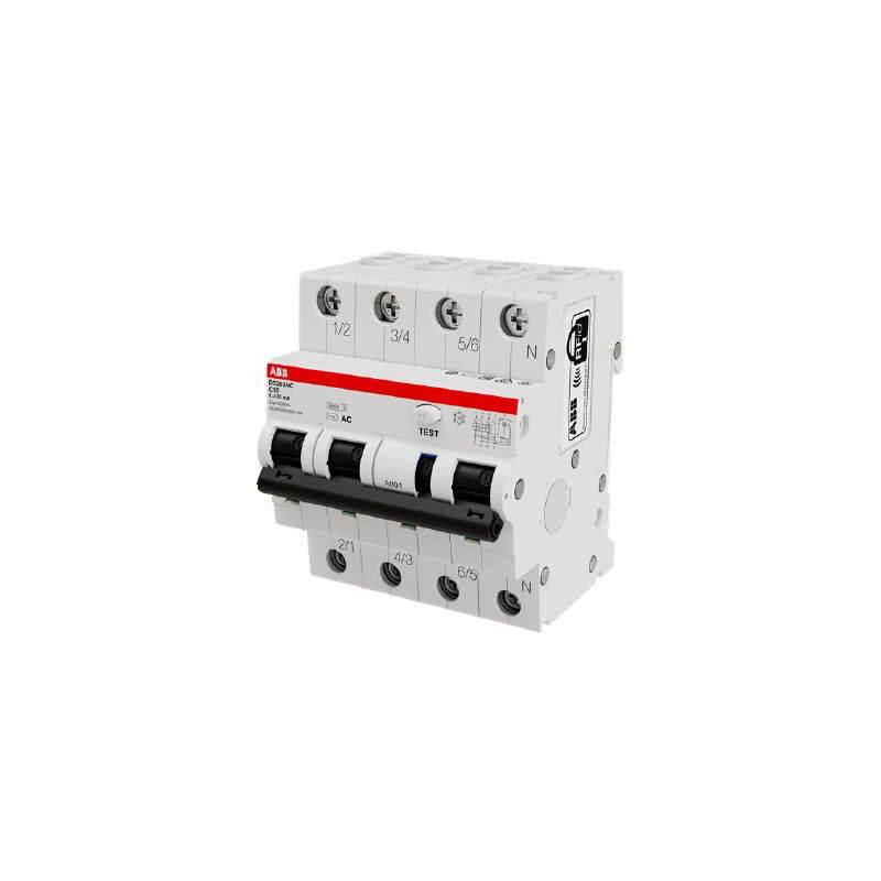 foto del prodotto interruttore magnetotermico differenziale 6ka, ac, curva c, 16a 30ma 3p n