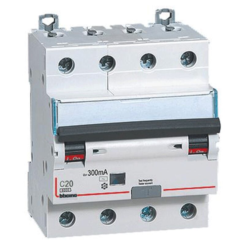 foto del prodotto interruttore magnetotermico differenziale bticino 4p 20a 300ma tipo ac 6ka 4 moduli gn8844ac20