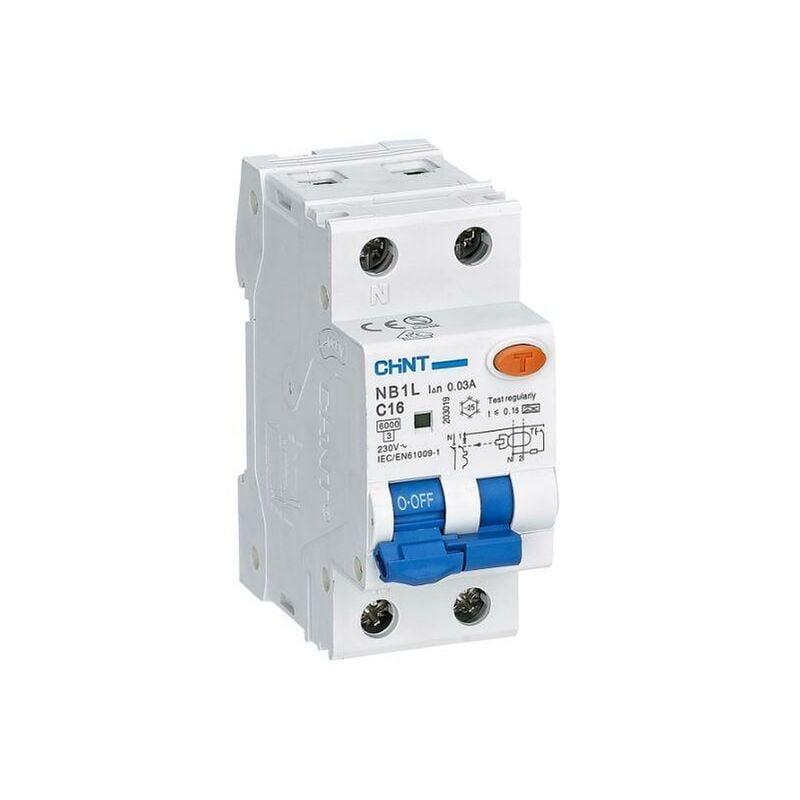 foto del prodotto interruttore magnetotermico differenziale chint 1p n 10a 300ma 6ka 203277
