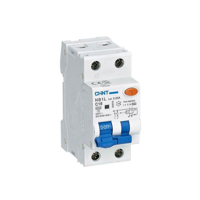 foto del prodotto interruttore magnetotermico differenziale chint 1p n 25a 300ma 6ka 203281