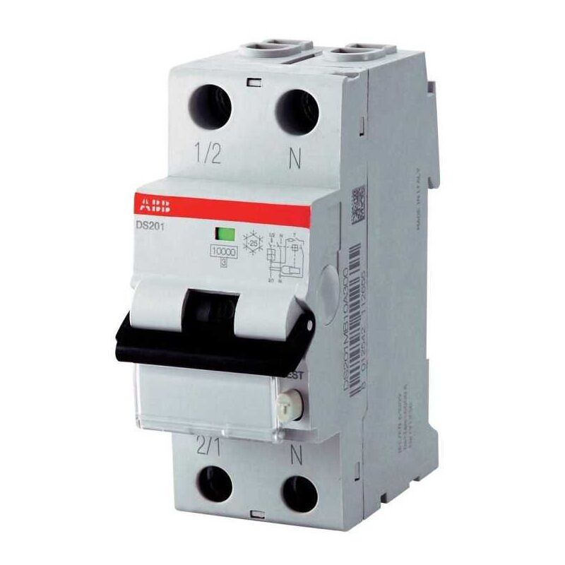 foto del prodotto interruttore magnetotermico differenziale ds201 c10 ac30 1p n 6k ds1c10ac30 