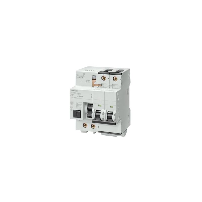 foto del prodotto interruttore magnetotermico differenziale rcbo, 4,5 ka, 2p, tipo ac, 30 ma, c char, in 6 a, un ac 400 v, linea residenziale