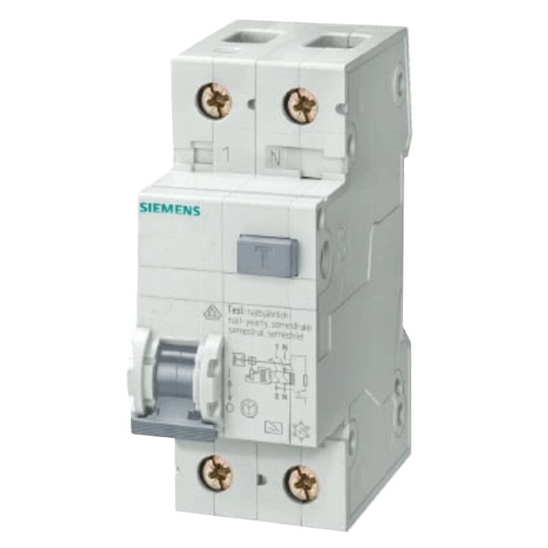 foto del prodotto interruttore magnetotermico differenziale siemens 1p n 16a 30ma tipo a 4,5ka 2 moduli 5su13537kk16
