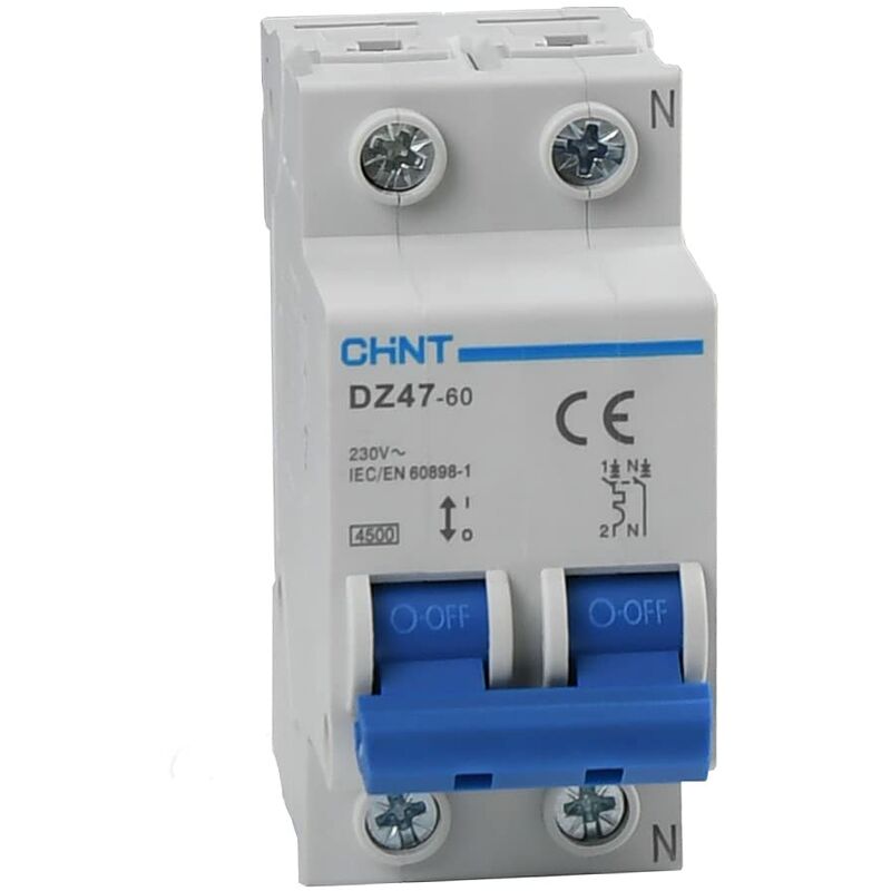 foto del prodotto interruttore magnetotermico din 1p n 20a 4500ka 2m chint 41223 curva c 187004