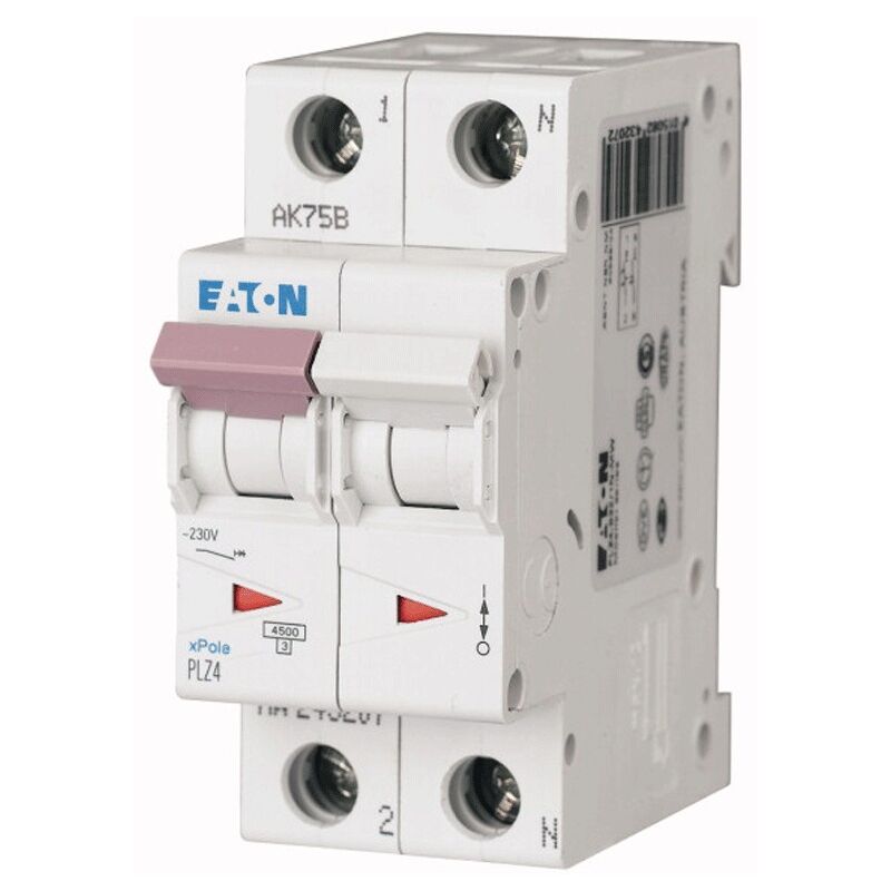 foto del prodotto interruttore magnetotermico eaton 32a 1p n 4,5ka 2 moduli 243233