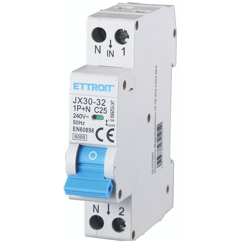 foto del prodotto interruttore magnetotermico ettroit 1pn 25a - jx152560