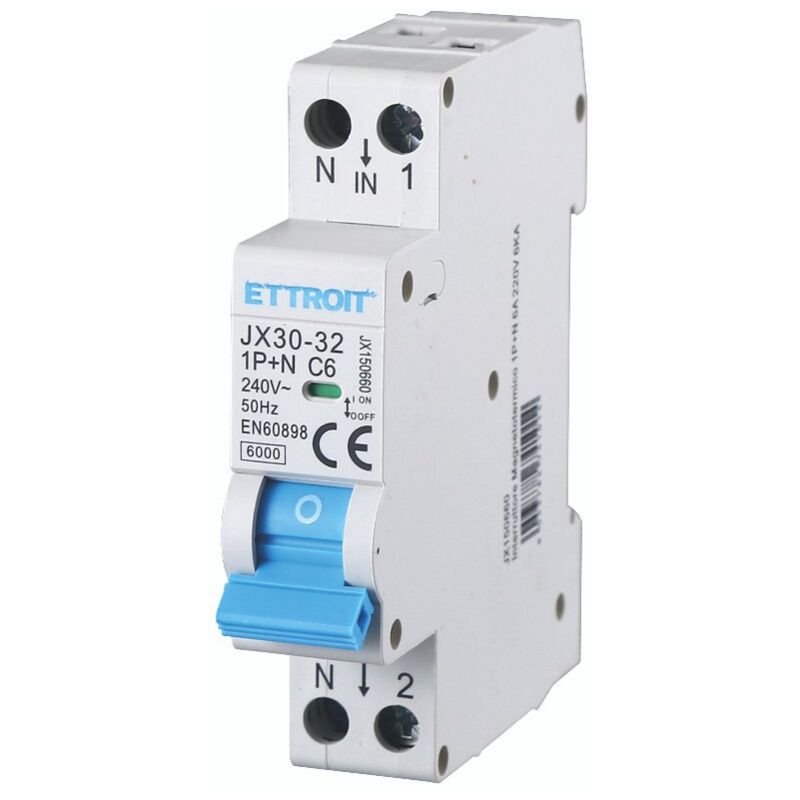 foto del prodotto interruttore magnetotermico ettroit 1pn 6a - jx150660