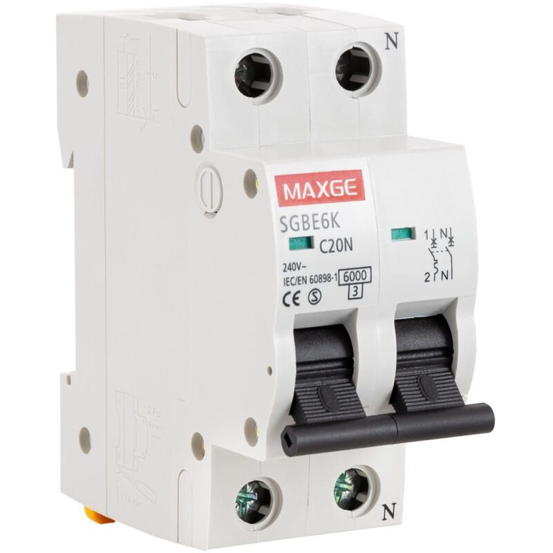 foto del prodotto interruttore magnetotermico residenziale 1p n 6 40a 6ka curva c alpha maxge 25 a