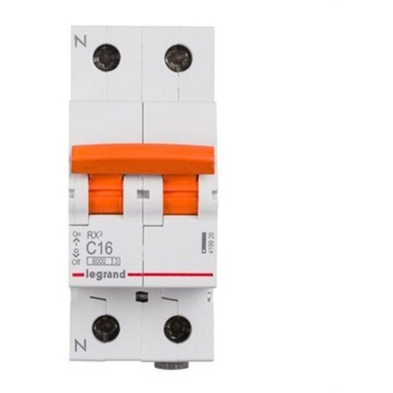 foto del prodotto interruttore magnetotermico residenziale 1p n 6ka 10-40 a curva c rx 419925 legrand 16 a