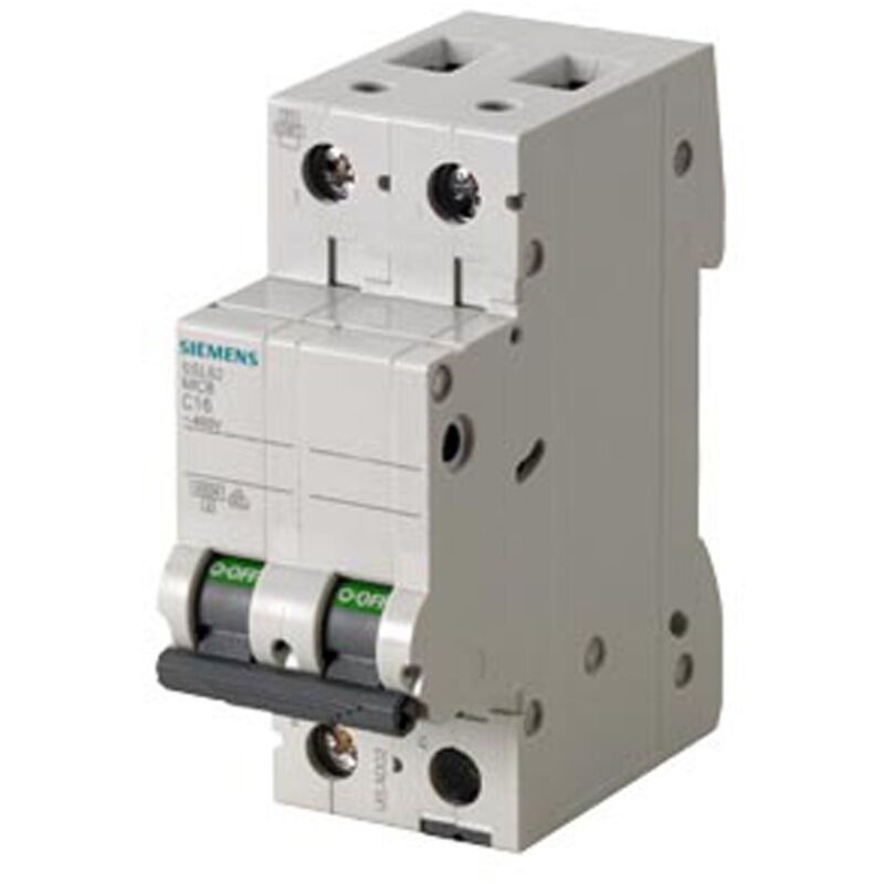 foto del prodotto interruttore magnetotermico siemens 2p 2a 6ka tipo c 2 moduli 5sl62027bb