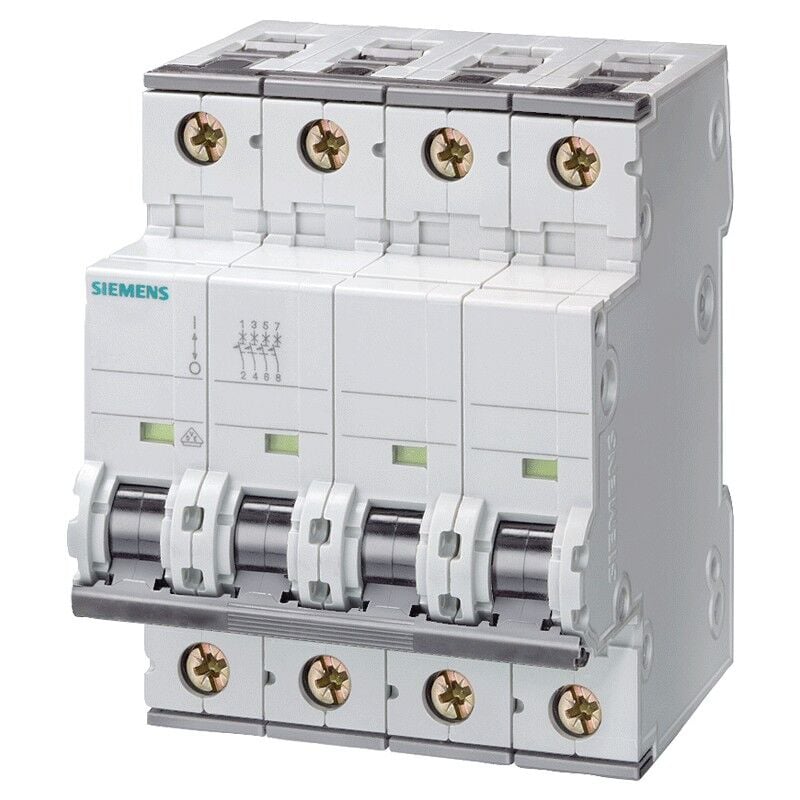foto del prodotto interruttore magnetotermico siemens 4p 63a 15ka tipo c 4 moduli 5sy74637