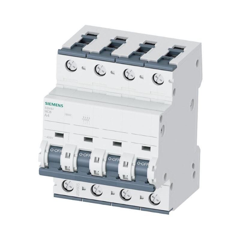 foto del prodotto interruttore magnetotermico siemens 4p 6a 10ka tipo c 4 moduli 5sy44067