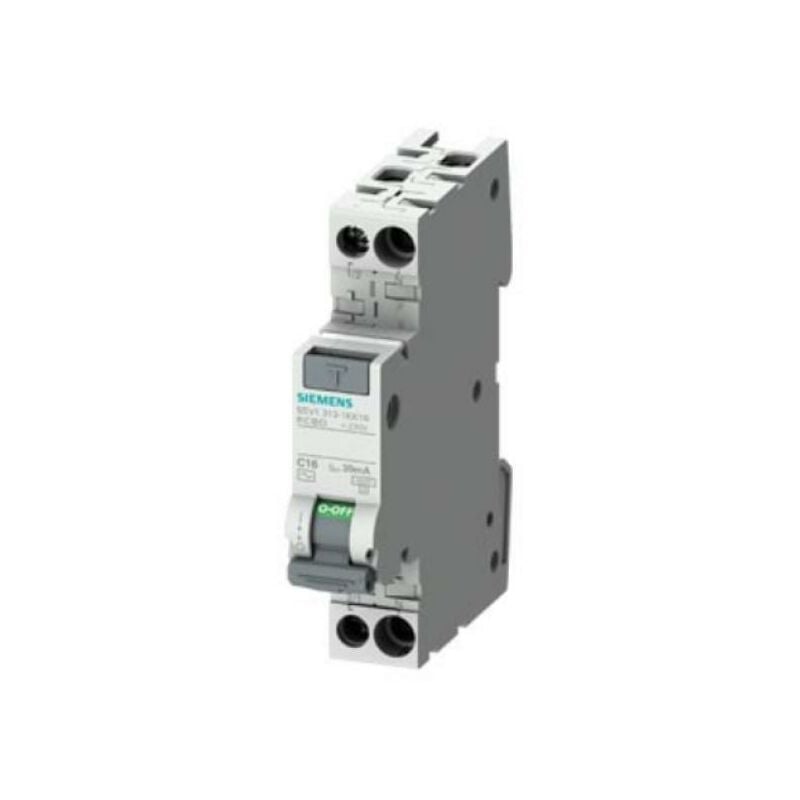 foto del prodotto interruttore magnetotermico siemens differenziale compatto 1p n 10a 4,5ka 30ma 5sv13131kk10