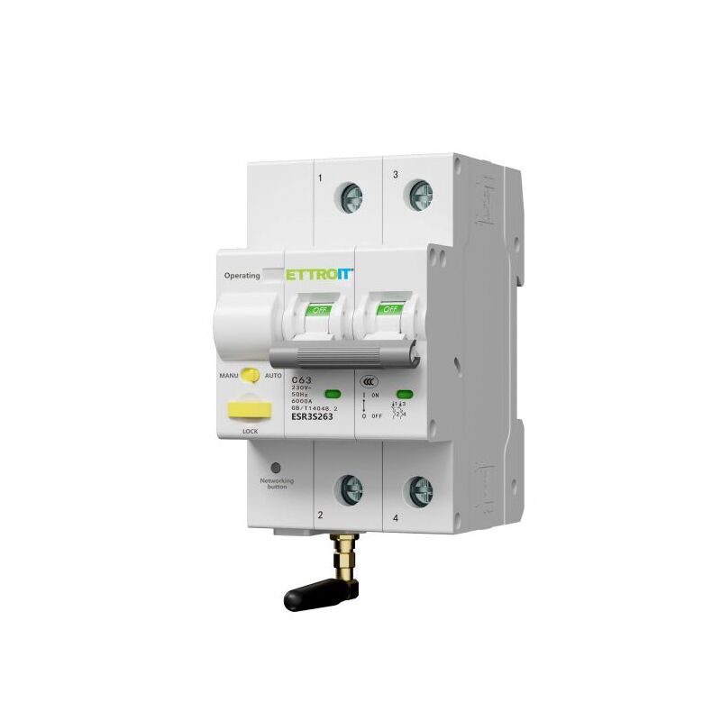 foto del prodotto interruttore magnetotermico smart c32a 2 poli wi fi smartlife tuya
