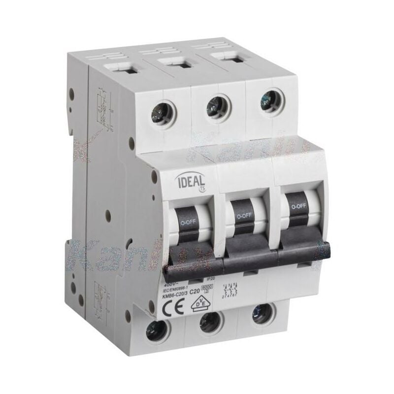 foto del prodotto interruttore magnetotermicodifferenziale 3p kmb6 c20 3 kanlux
