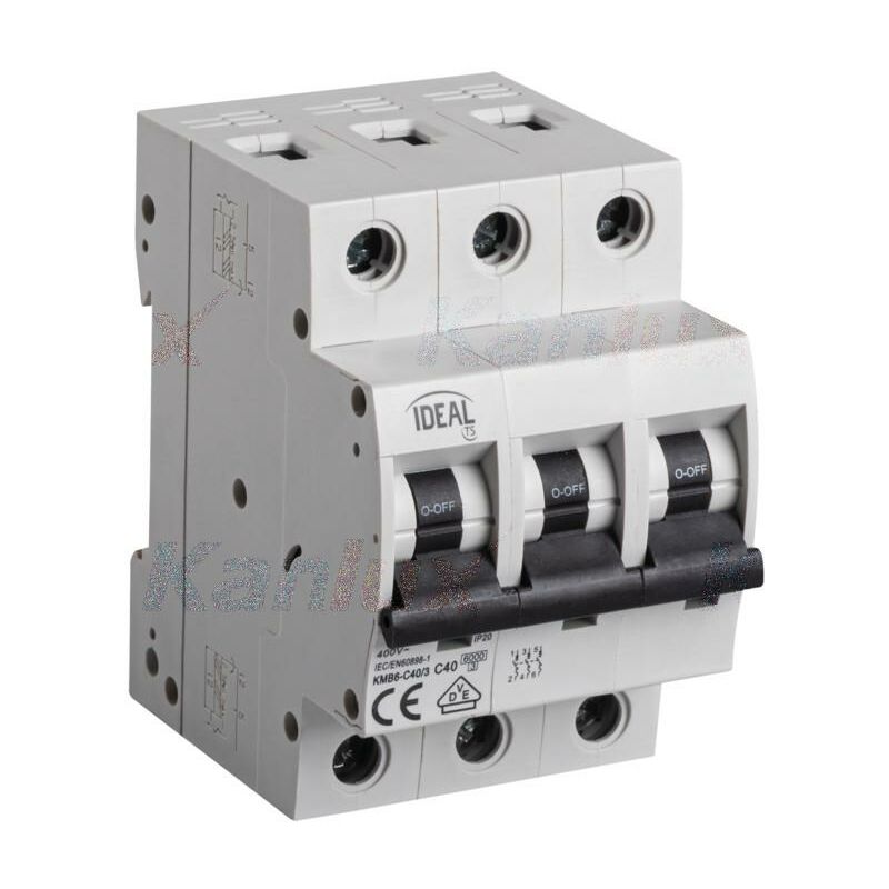 foto del prodotto interruttore magnetotermicodifferenziale 3p kmb6 c40 3 kanlux