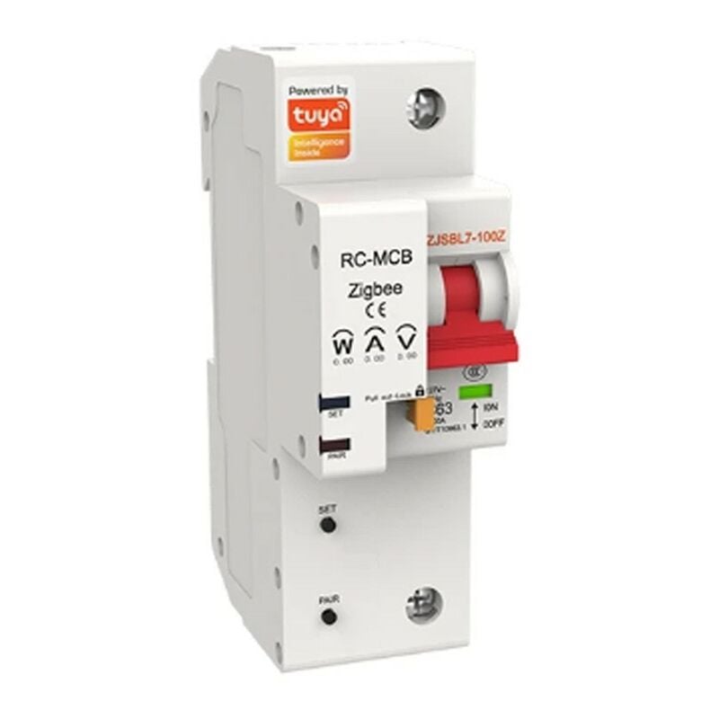 foto del prodotto interruttore modulare smart zigbee 25a 1 pulsante tuya