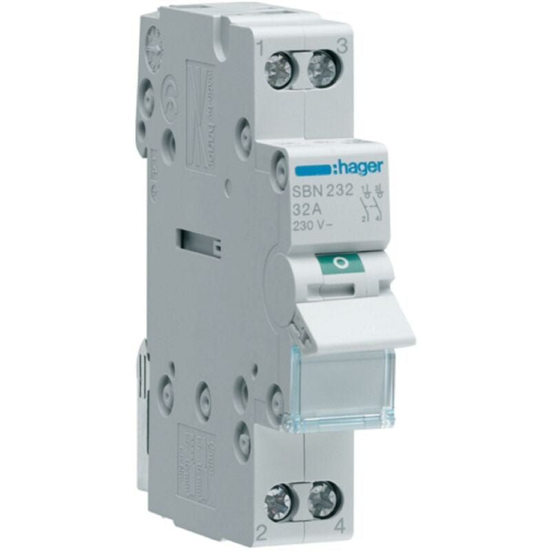 foto del prodotto interruttore non automatici 2 poli 32a 1 modulo hager