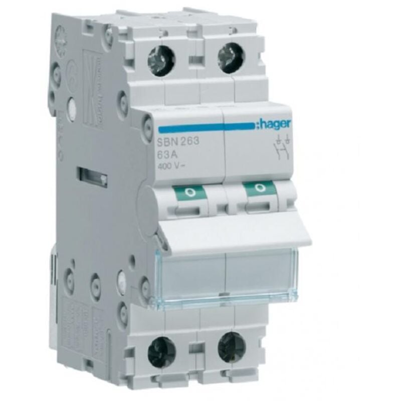 foto del prodotto interruttore non automatico 2 poli 63a 2 moduli sbn263 - hager