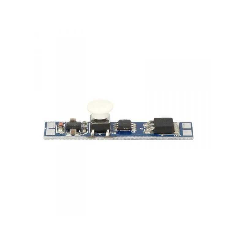 foto del prodotto interruttore on off dimmer con bottone memoria 12v 24v 8a per profilato alluminio