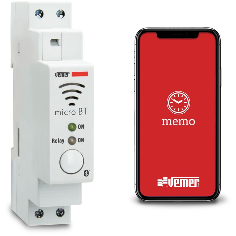 foto del prodotto interruttore orario e o astronomico con bluetooth e app dedicata vemer ve797200 micro bt