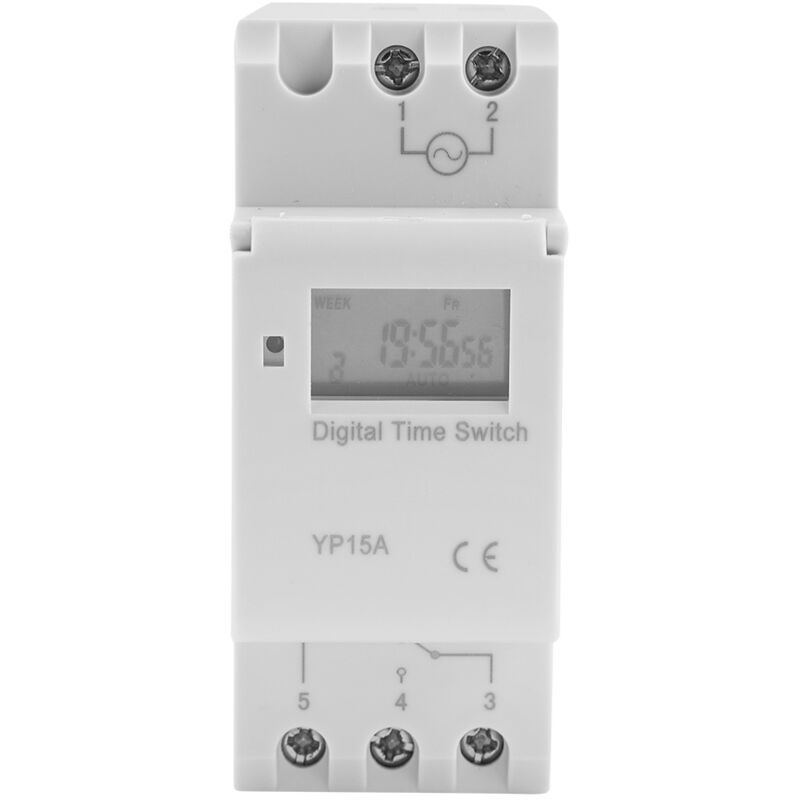 foto del prodotto interruttore orario rel programmabile con timer digitale lcd 16a dc12v 